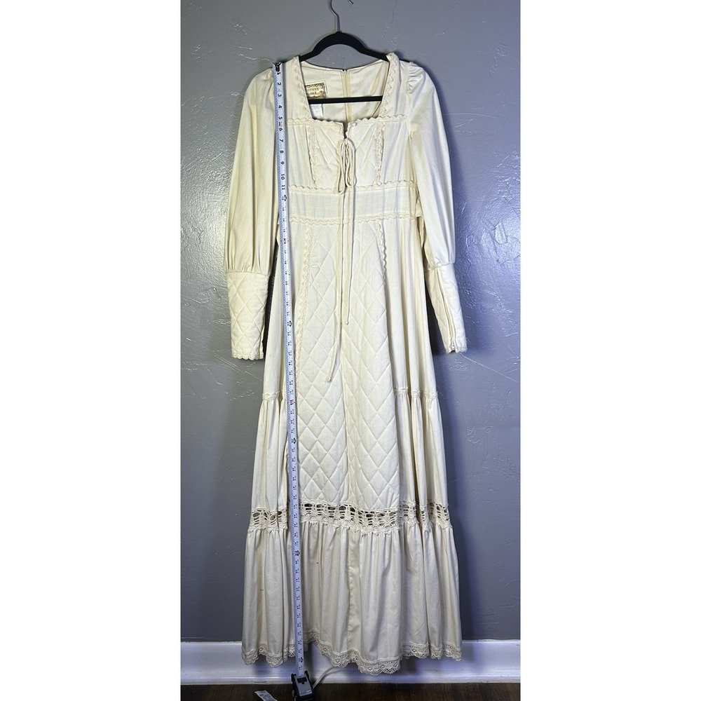 vintage 1970s cream Gunne Sax By Jessica San Fransco prairie maxi dress Size 1